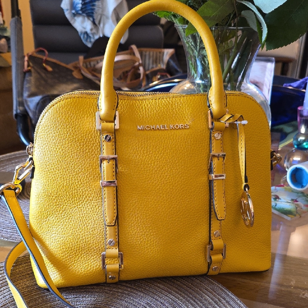 Michael Kors Vibrant Yellow Satchel. A-9.